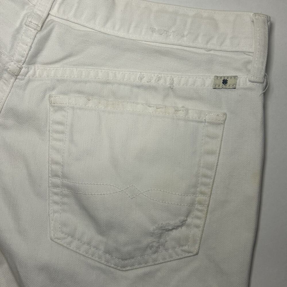 Lucky Brand Cut Off White Denim Shorts Size 6 Relaxed Raw Hem Women - Picture 5 of 10